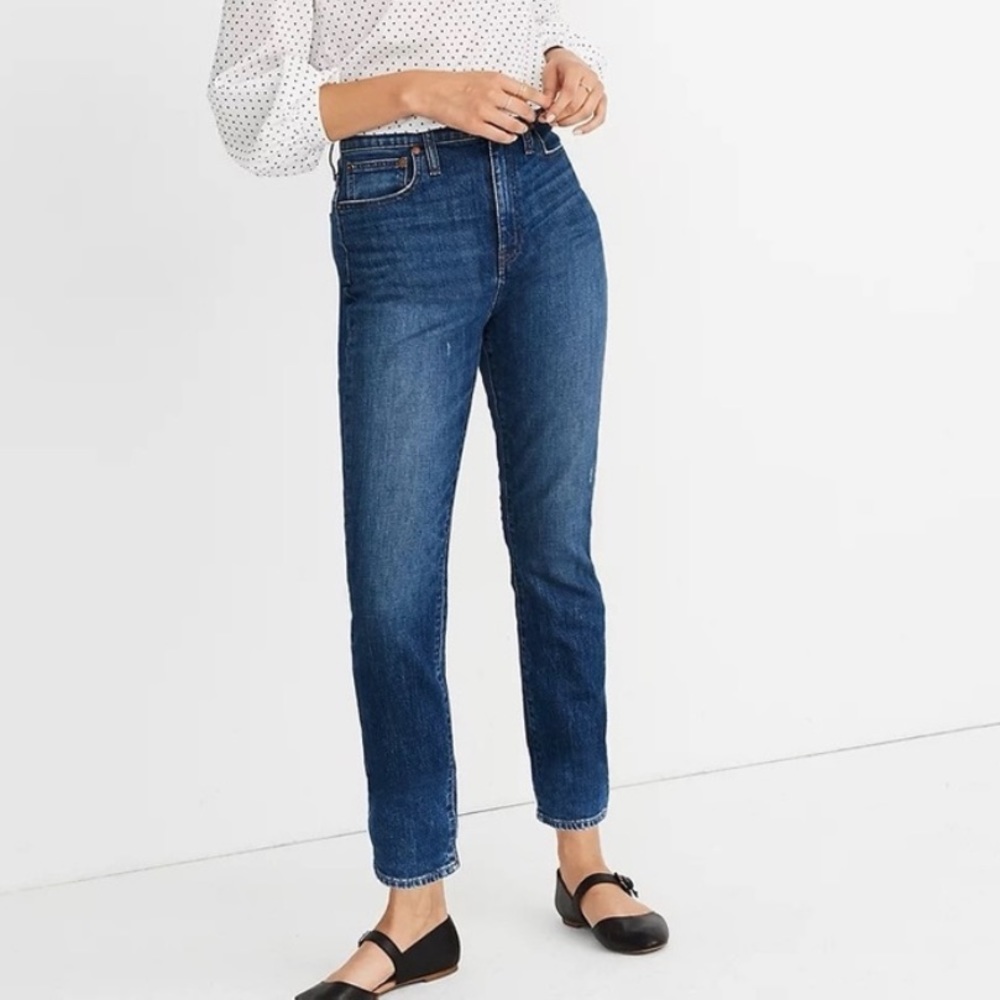 Madewell The High-Rise Slim Boyjean in Barksdale Wash